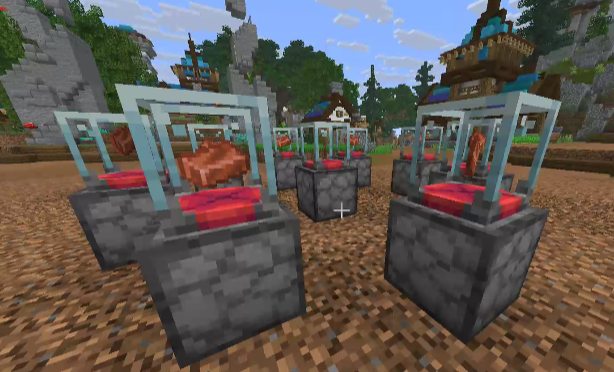 BlockCraft 八基座祭坛的游戏内透视画面